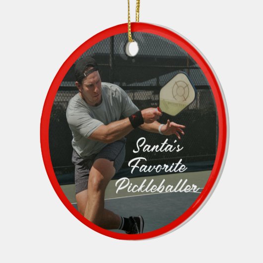 Pickleball Kerst Gepersonaliseerd Ornament (Links)