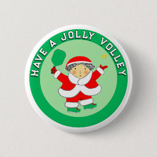 Pickleball Kerst Geschenk Knop Ronde Button 5,7 Cm