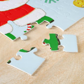 Pickleball Kerst Geschenk Legpuzzel (Zijkant)