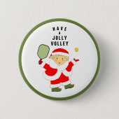 Pickleball Kerst Geschenk Ronde Button 5,7 Cm (Voorkant)