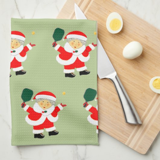 Pickleball Kerst Geschenk Theedoek (Quarter Fold)