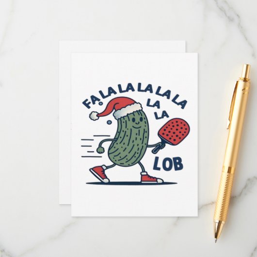 Pickleball kerst informatiekaartje (Voorkant / Achterkant in situ)