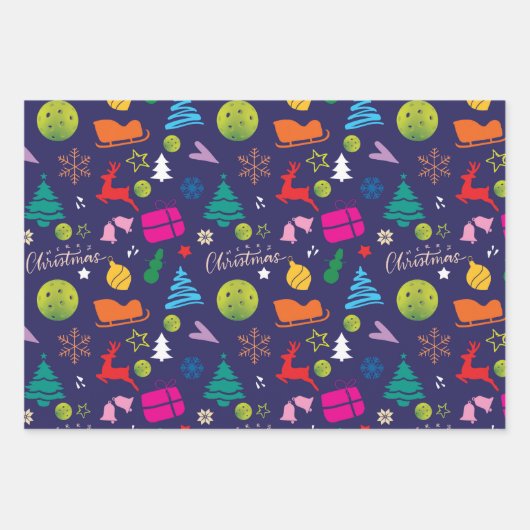  Pickleball 🎄 kerst  Inpakpapier Vel (Voorkant 2)