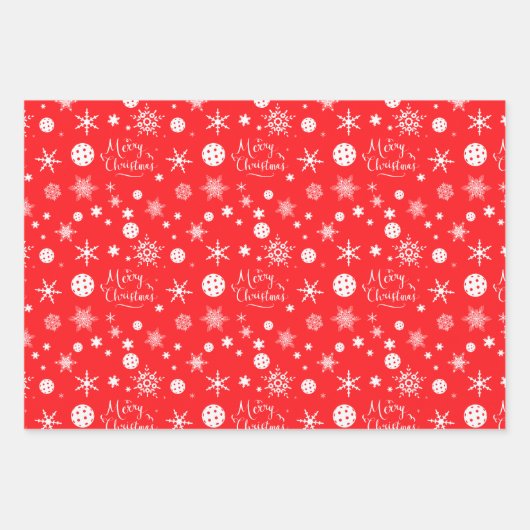 😍 Pickleball 🎄 kerst Inpakpapier Vel (Voorkant 2)