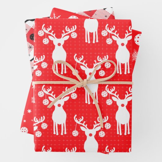 😍 Pickleball 🎄 kerst Inpakpapier Vel (In situ)