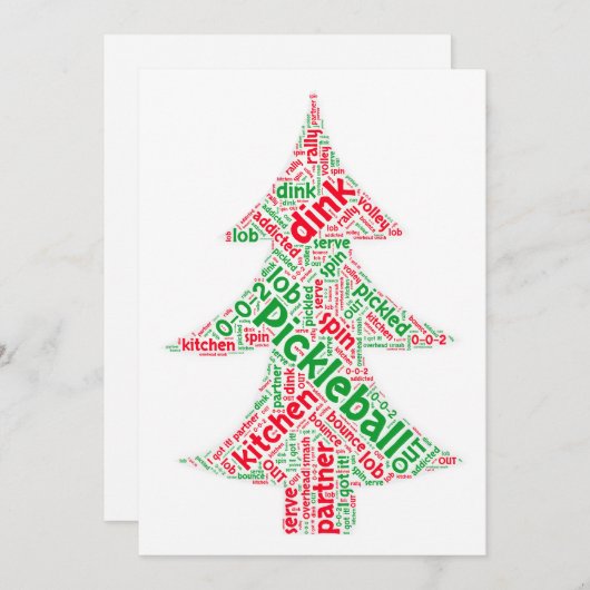 Pickleball Kerst Kaart (Voorkant / Achterkant)
