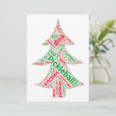 Pickleball Kerst Kaart (Staand voorkant)