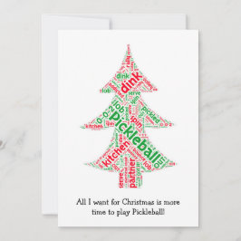 Pickleball Kerst Kaart