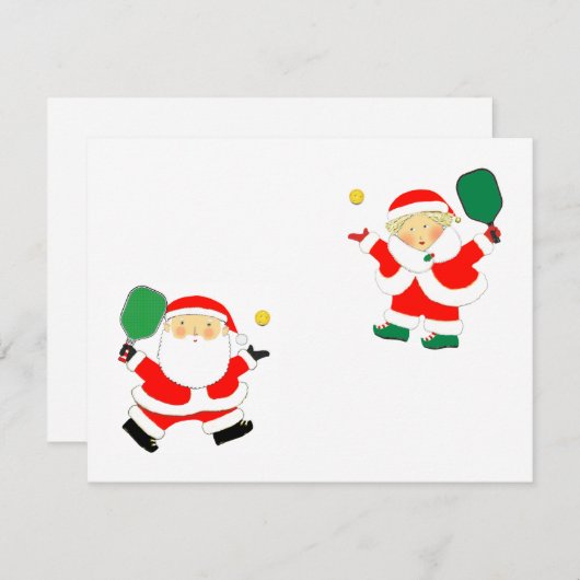 Pickleball Kerst Kaarten (Voorkant / Achterkant)