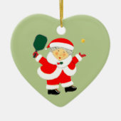 Pickleball kerst keramisch ornament (Voorkant)