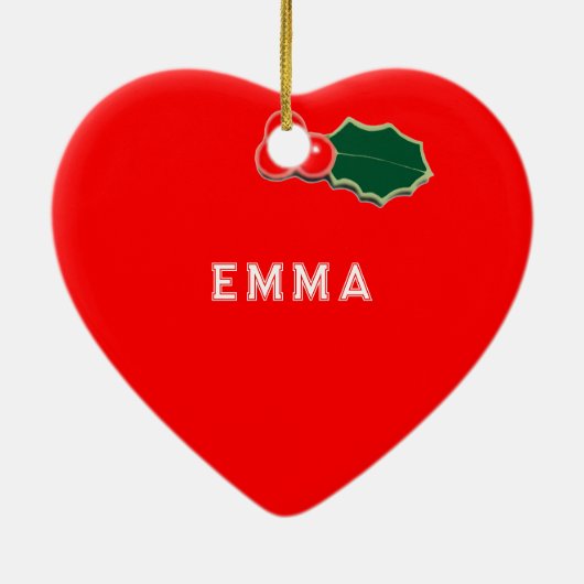 Pickleball kerst keramisch ornament (Achterkant)