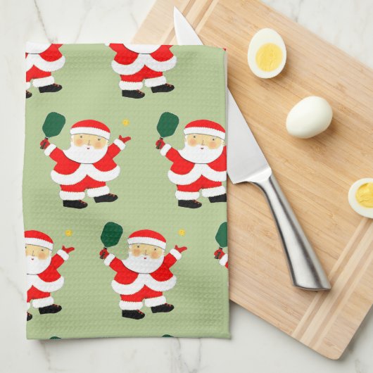 Pickleball Kerst Keukendoek Theedoek (Quarter Fold)