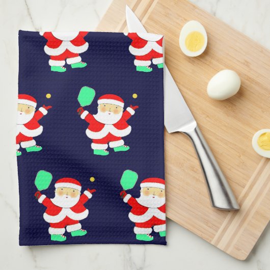 Pickleball Kerst Keukendoek Theedoek (Quarter Fold)