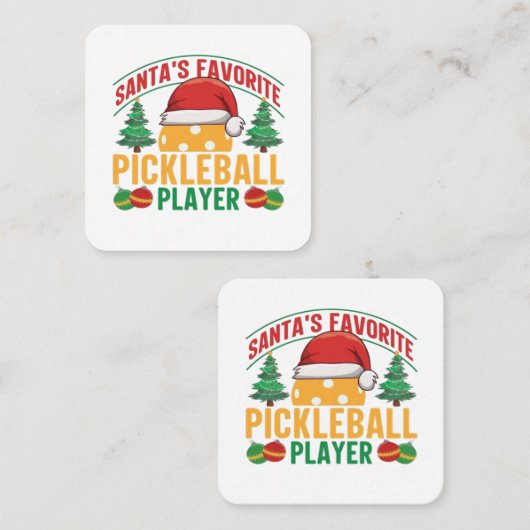 Pickleball kerst klantenkaartje (Voorkant / Achterkant)