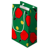Pickleball Kerst Kleine Cadeautas (Achterkant Gekanteld)