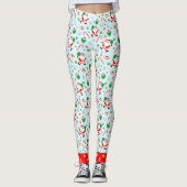 Pickleball Kerst Leggings (Voorkant)