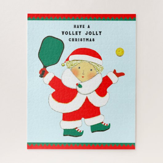 Pickleball kerst legpuzzel (Verticaal)