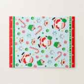 Pickleball kerst legpuzzel (Horizontaal)