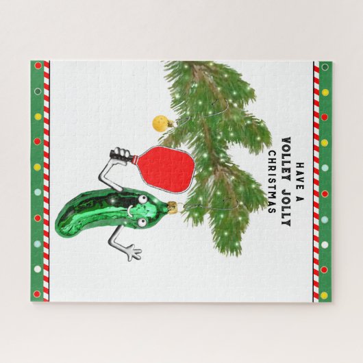 Pickleball kerst legpuzzel (Horizontaal)