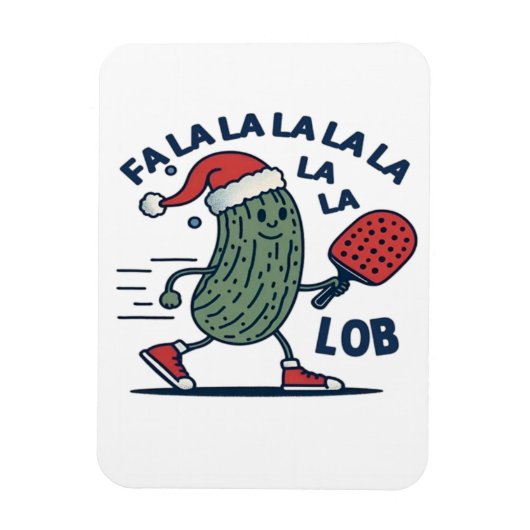 Pickleball kerst magneet (Verticaal)