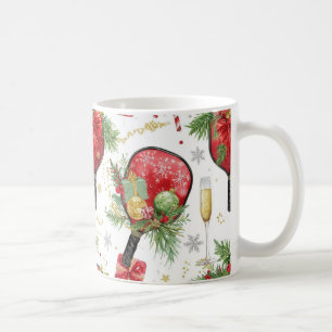 Pickleball Kerst met Paddle Koffiemok