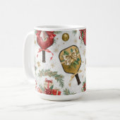 Pickleball Kerst met Paddle Koffiemok (Voorkant links)