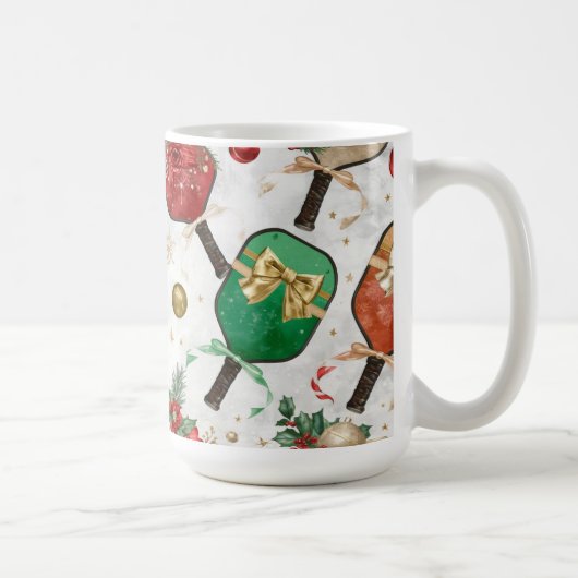 Pickleball Kerst met Paddle Koffiemok (Rechts)