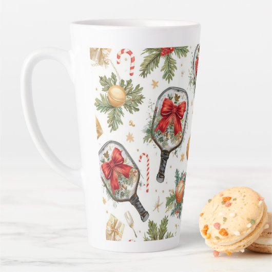 Pickleball Kerst met Paddle Latte Mok (In situ)