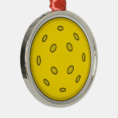 Pickleball kerst metalen ornament (Rechts)