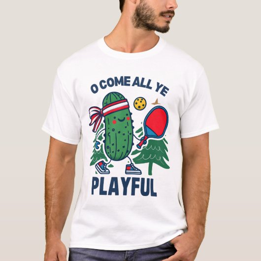 Pickleball kerst om al je speels te komen t-shirt (Voorkant)