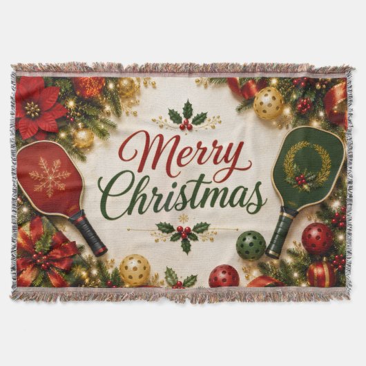 Pickleball Kerst op het Veld Deken (Voorkant)