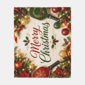 Pickleball Kerst op het Veld Fleece Deken (Voorkant)