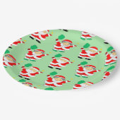 Pickleball kerst papieren bordje (Gekanteld)