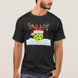 Pickleball Kerst Pet - Kerst Pickleball T-shirt