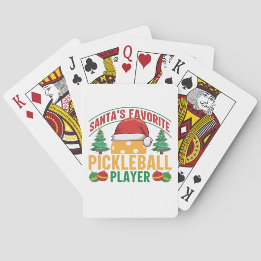 Pickleball kerst pokerkaarten (Achterkant)