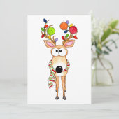 Pickleball Kerst Reindeer Feestdagenkaart (Staand voorkant)