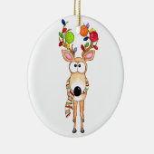 Pickleball Kerst Reindeer Keramisch Ornament (Rechts)