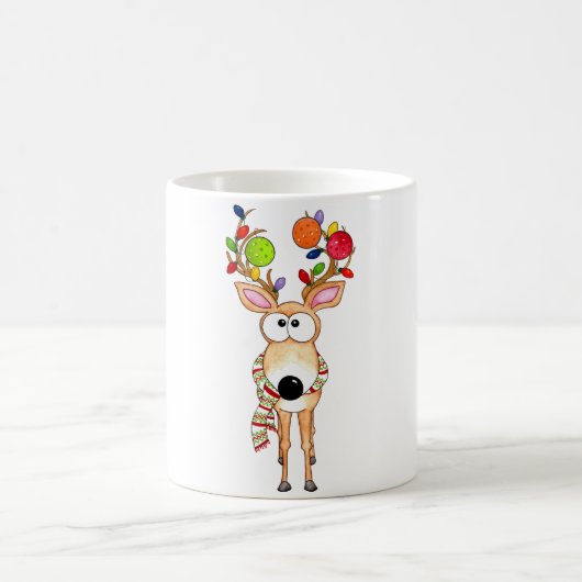 Pickleball Kerst Reindeer Koffiemok (Center)