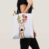 Pickleball Kerst Reindeer Tote Bag (Dichtbij)