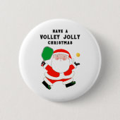 Pickleball kerst ronde button 5,7 cm (Voorkant)