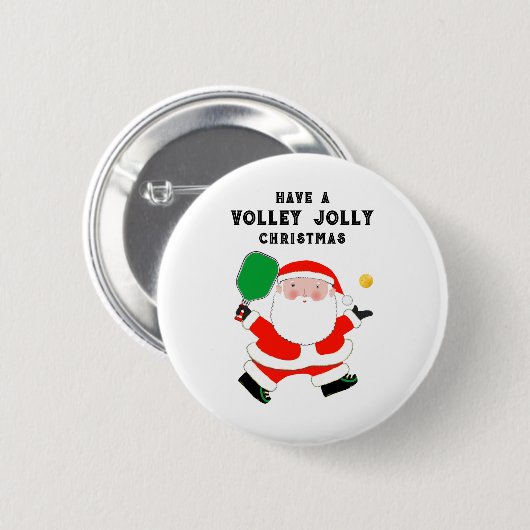 Pickleball kerst ronde button 5,7 cm (Voorkant /achterkant)