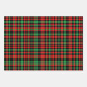 Pickleball Kerst Rood en Groen Ornament Plaid Inpakpapier Vel (Voorkant 2)