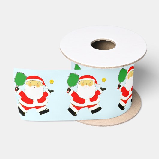 Pickleball Kerst Satijnen Lint (Spoel)