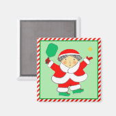 Pickleball Kerst Sockerstoppers Magneet (Voorkant / Achterkant)