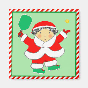 Pickleball Kerst Sockerstoppers Magneet