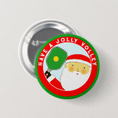 Pickleball Kerst Sockvuller Knop Ronde Button 5,7 Cm (Voorkant /achterkant)