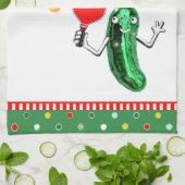 Pickleball kerst theedoek (Gevouwen)