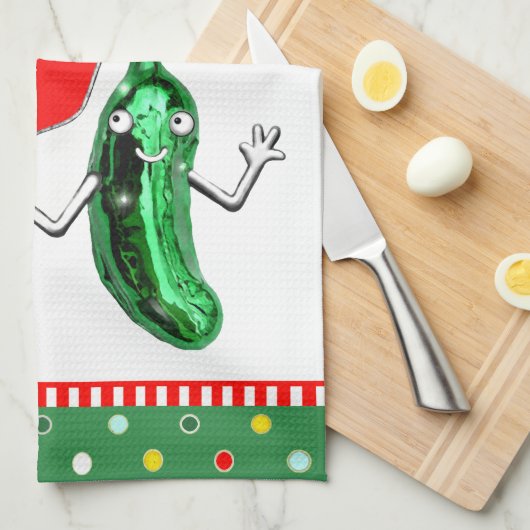 Pickleball kerst theedoek (Quarter Fold)