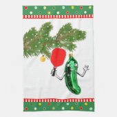 Pickleball kerst theedoek (Verticaal)