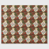 Pickleball Kerst thema Cadeaupapier (Vlak)